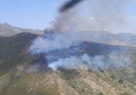 El incendio en Fasgar, declardo de nivel 1 durante la tarde del sábado 9 de agosto.