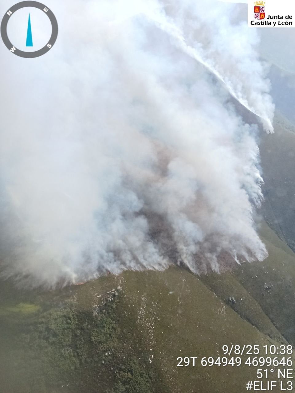 Las imágenes del incendio de Llamas de Cabrera