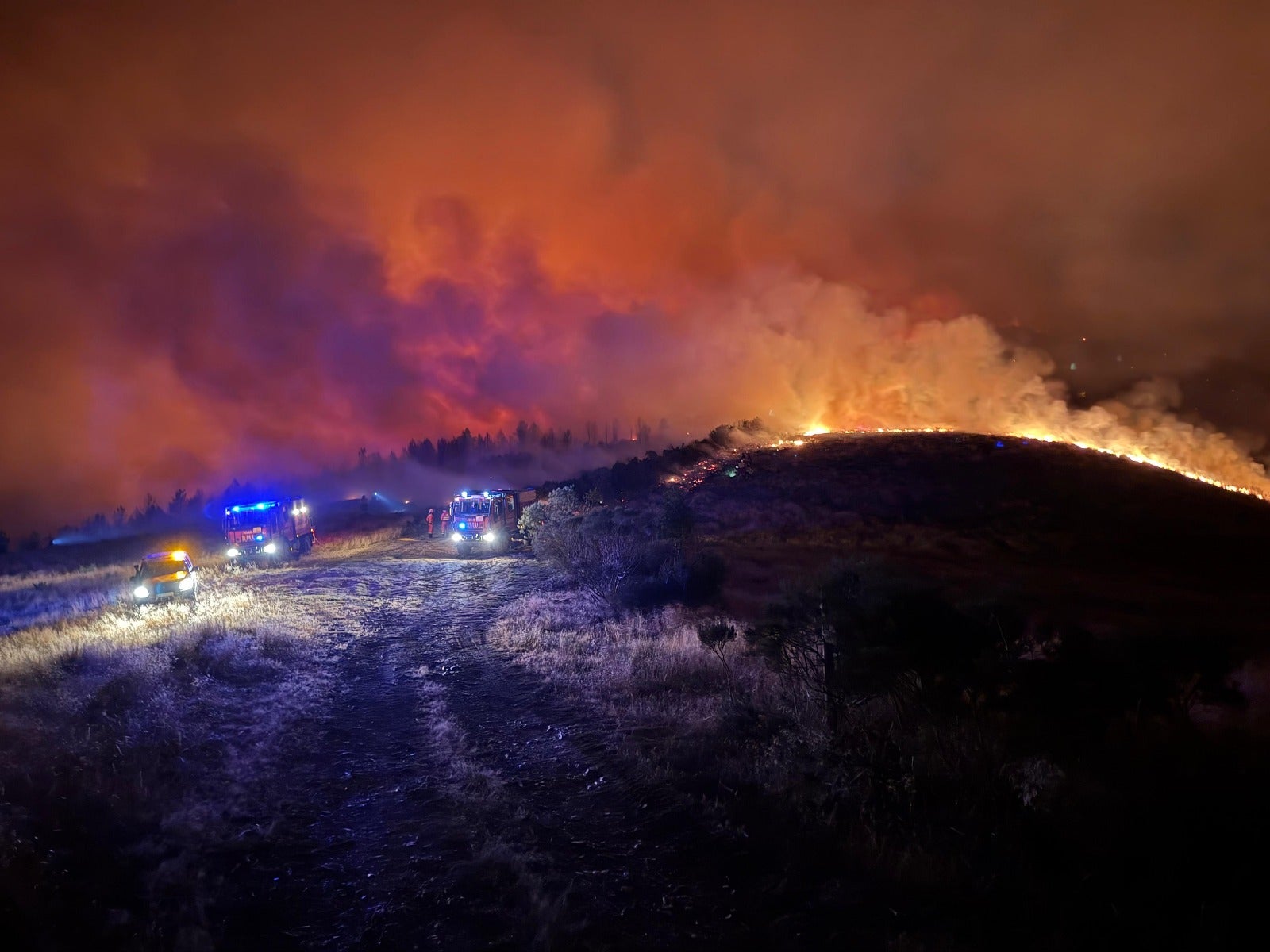 Las imágenes de los incendios de Yeres y Orallo