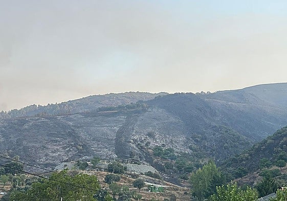 Imagen del incendio de Yeres.