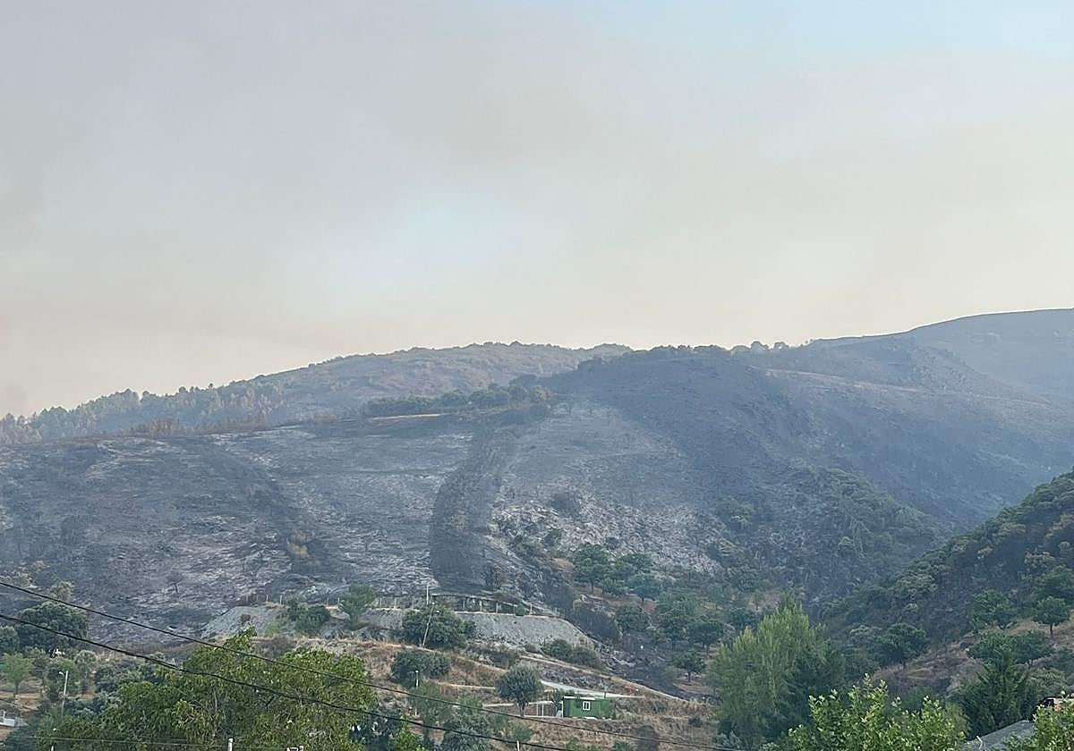 Imagen del incendio de Yeres.