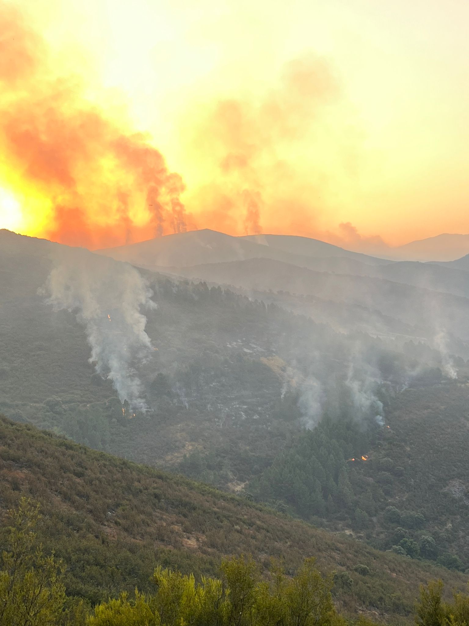 Las imágenes de los incendios de Yeres y Orallo