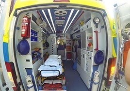 Imagen del interior de una ambulancia.