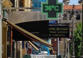 Imagen de un termómetro en la avenida Ordoño II.