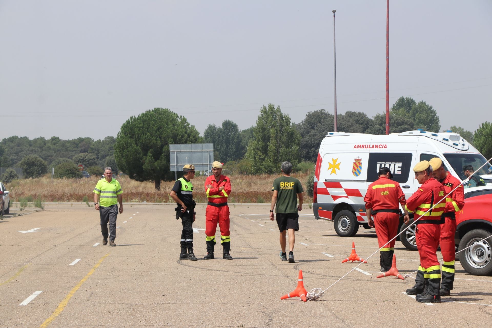 El Puesto de Mando Avanzado coordina la lucha contra el incendio de Castrocalbón