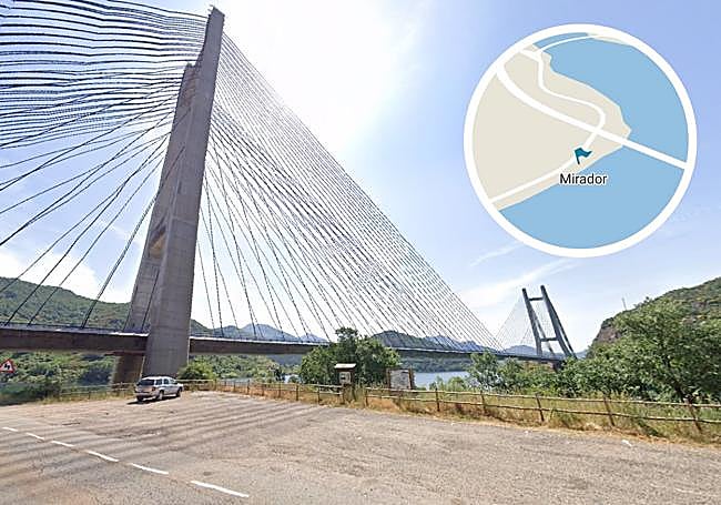 El mirador en la CL-626 tras abandonar la AP-66 por la salida 93.