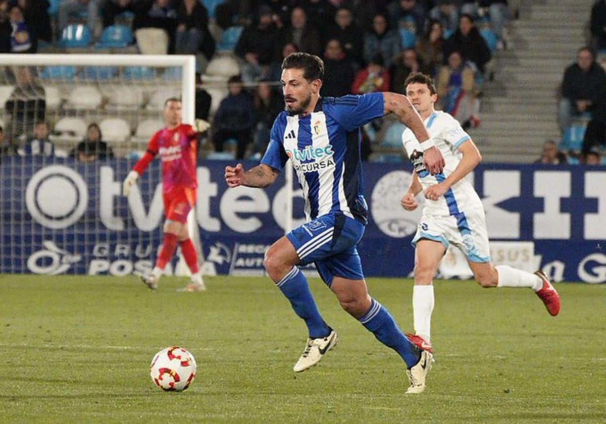 Borja Fernández, en un partido con la Deportiva.