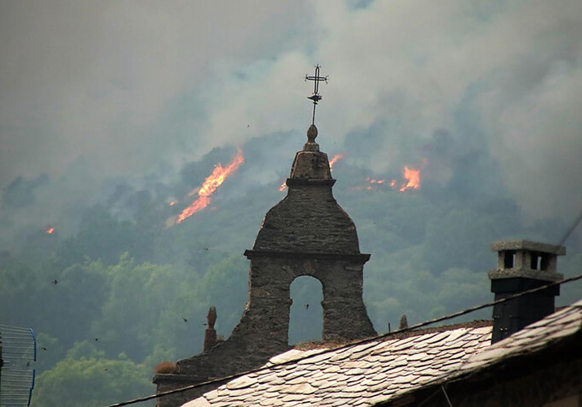 Imagen de la situación de Fasgar durante la ola de incendios