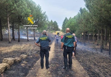 Varias colillas mal apagadas, detrás del incendio de San Justo de la Vega que ya tiene un investigado