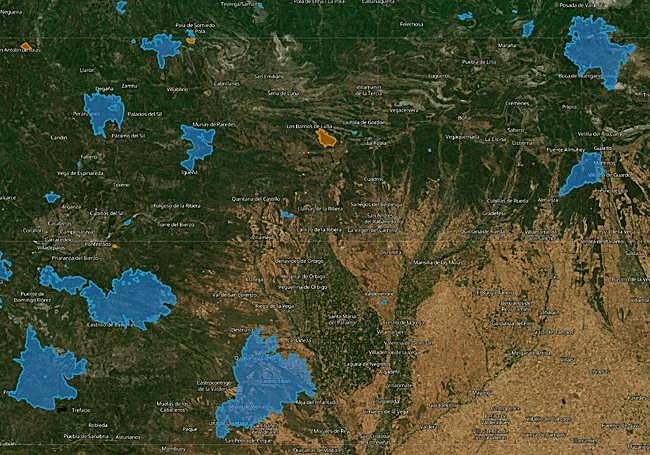 Los grandes incendios -y otros menores- observados por el visor de los satélites europeos Copernicus.