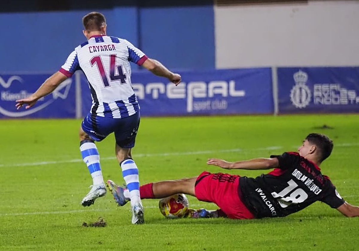 Acción del duelo disputado en Avilés