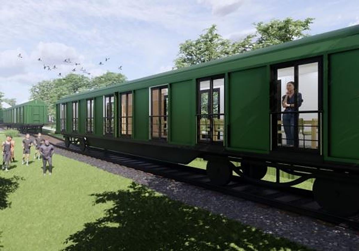 Recreación de uno de los vagones.