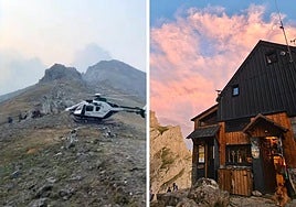 El helicóptero acude a rescatar a montañeros el 15 de agosto; y el refugio de Collado Jermoso, abierto el 29 de agosto.