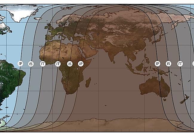 El eclipse en todo el planeta.