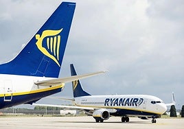 Aviones de Ryanair.
