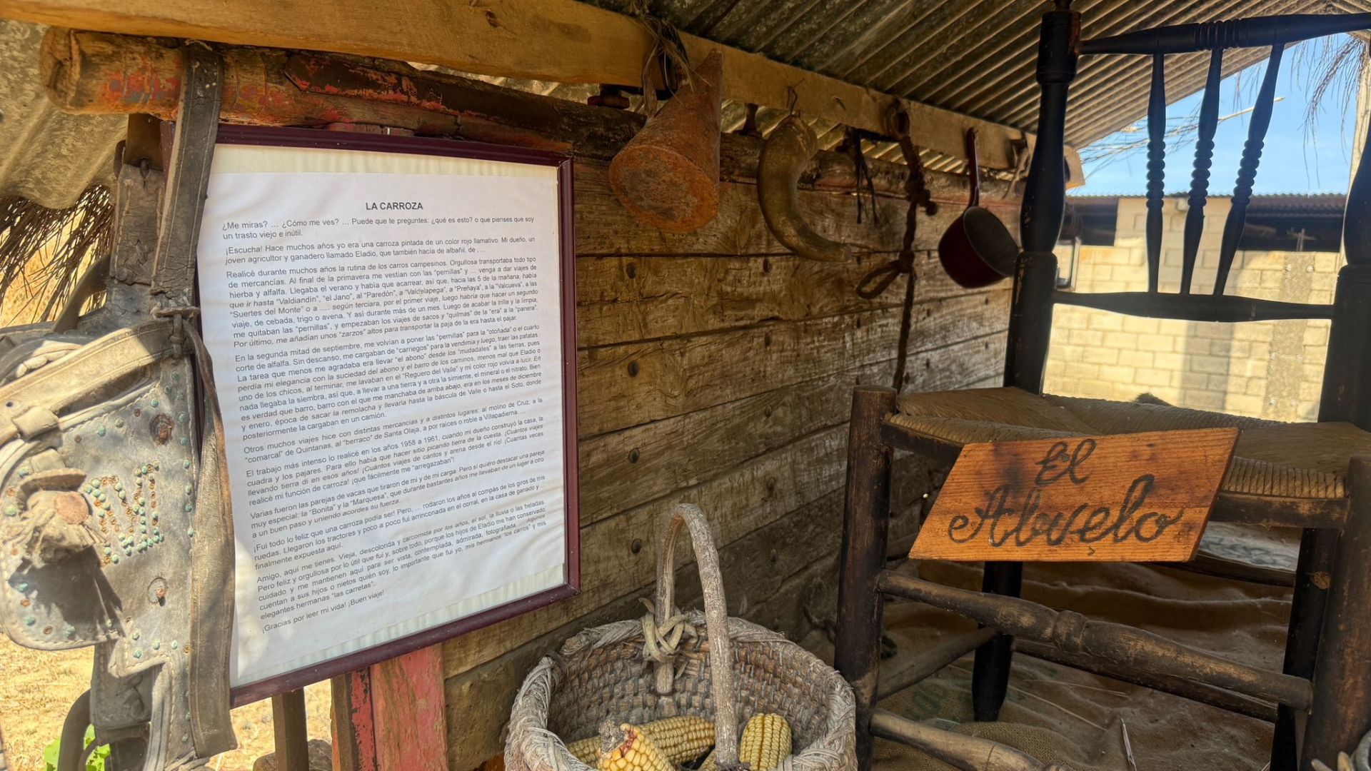 Imágenes del rincón de Ricardo en San Miguel de Escalada