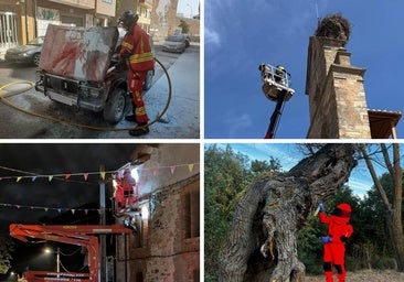 Tres incendios y retiradas de nidos de avispa y cigüeña en un intenso fin de semana