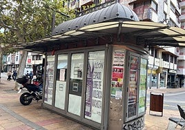 Imagen del quiosco vacío de la Pícara en León