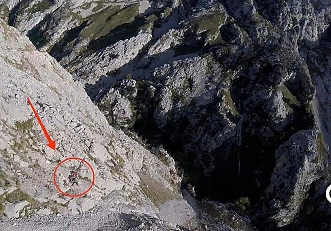 Rescate de la senderista.