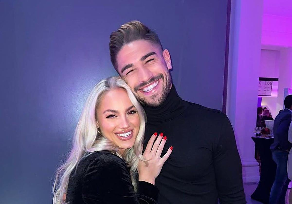 Ana Maria Markovic junto a su pareja y nuevo jugador de la Cultural, Tomás Ribeiro.