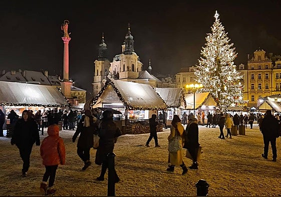 Mercadillo navideño en Praga