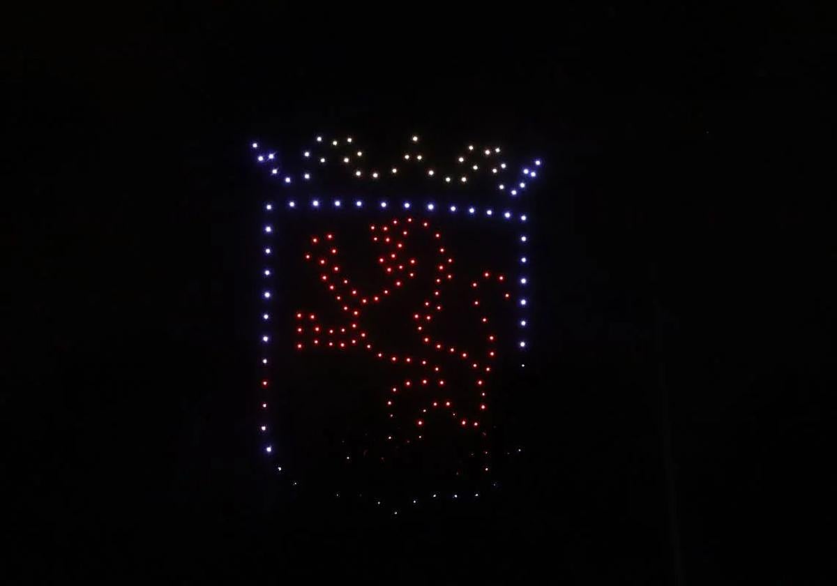 Drones que el pasado año iluminaron San Froilán en León.