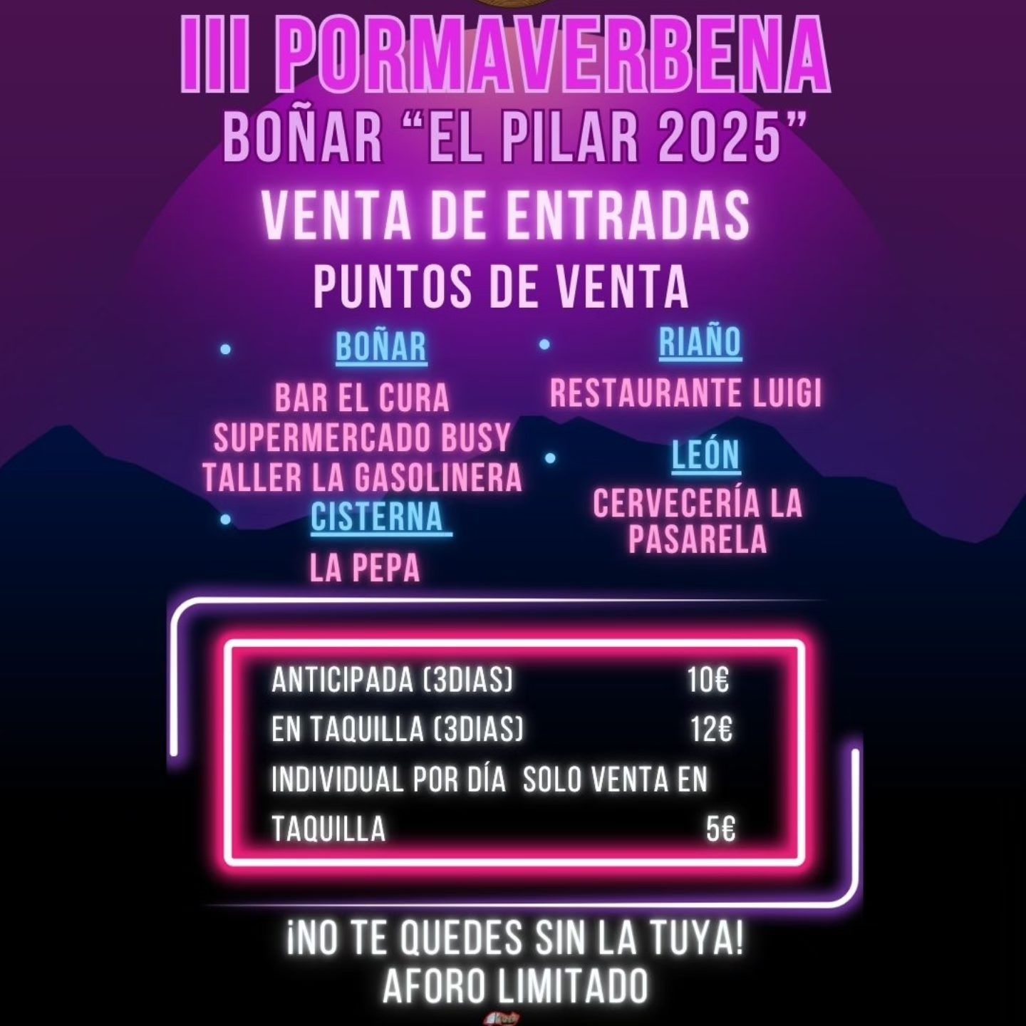 Venta de entradas del Pormaverbena