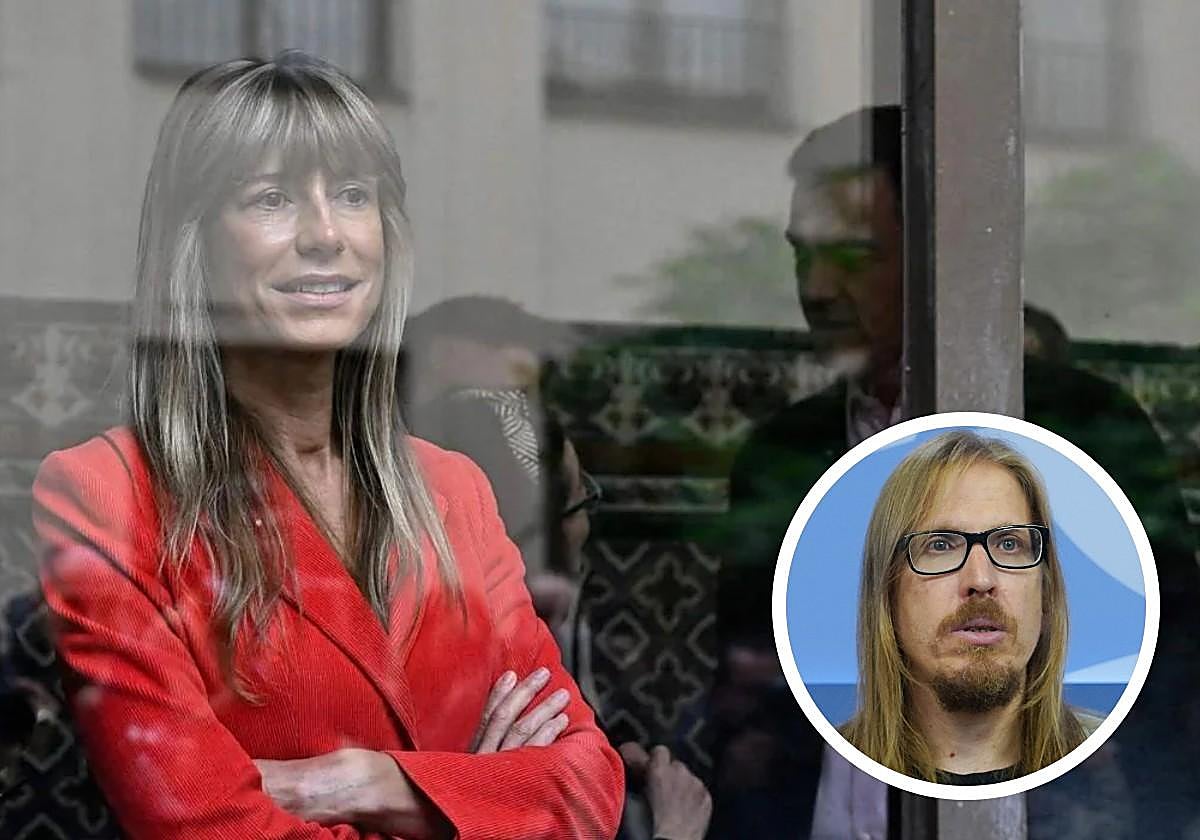 La leonesa Begoña Gómez en una imagen de archivo. En pequeño, Pablo Fernández (Podemos).