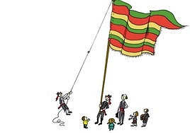 Los pendones para niños explicados en esta ilustración de Noemí Martínez Murciego para el ILC.