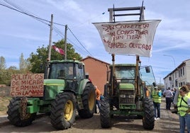 Imagen del corte de la vía.