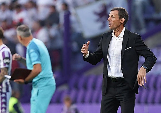 Ziganda durante el choque en Zorrilla.