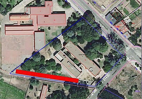 Situación del aparcamiento donde irá la instalación fotovoltáica.