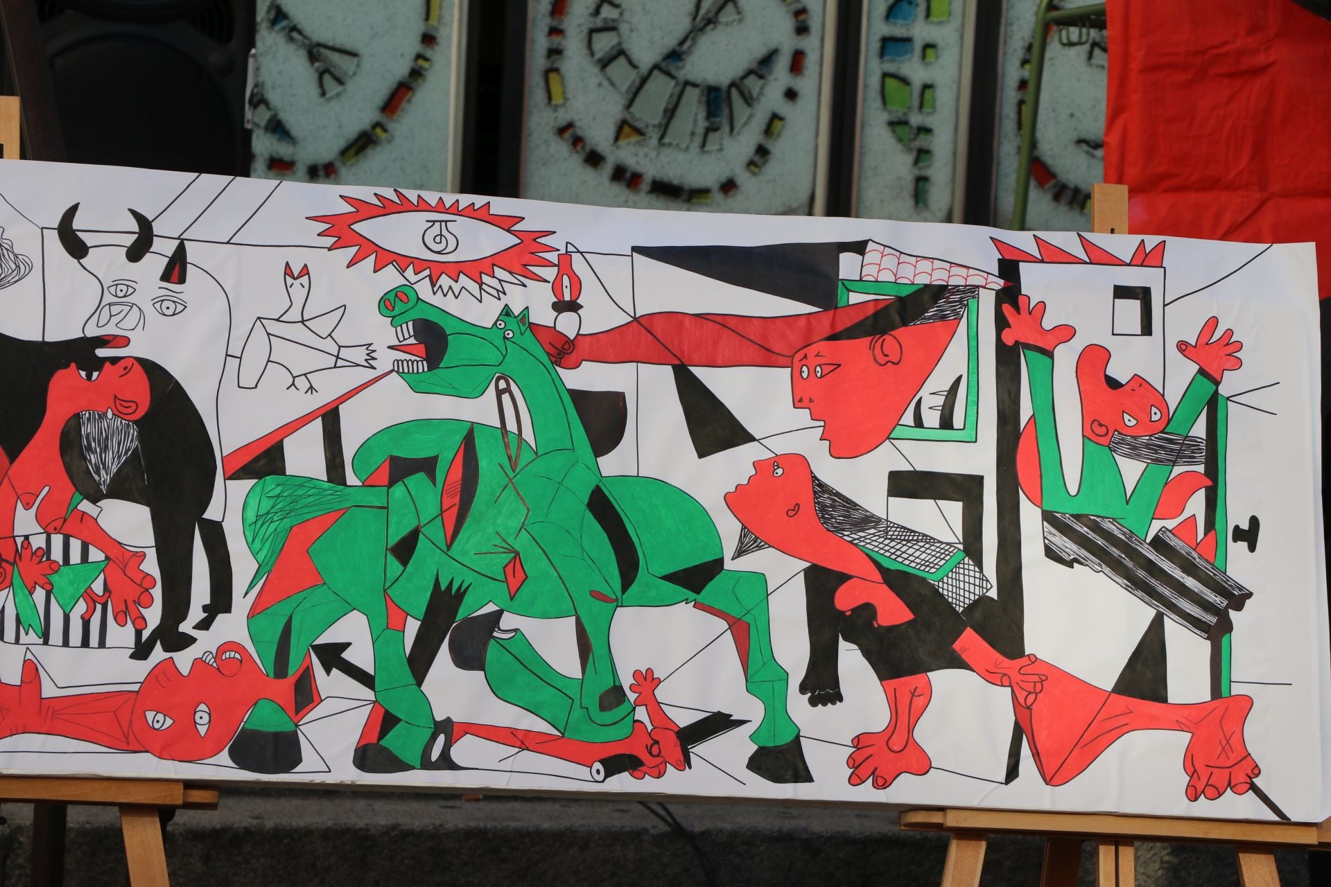 Imágenes de la lectura por Palestina en León