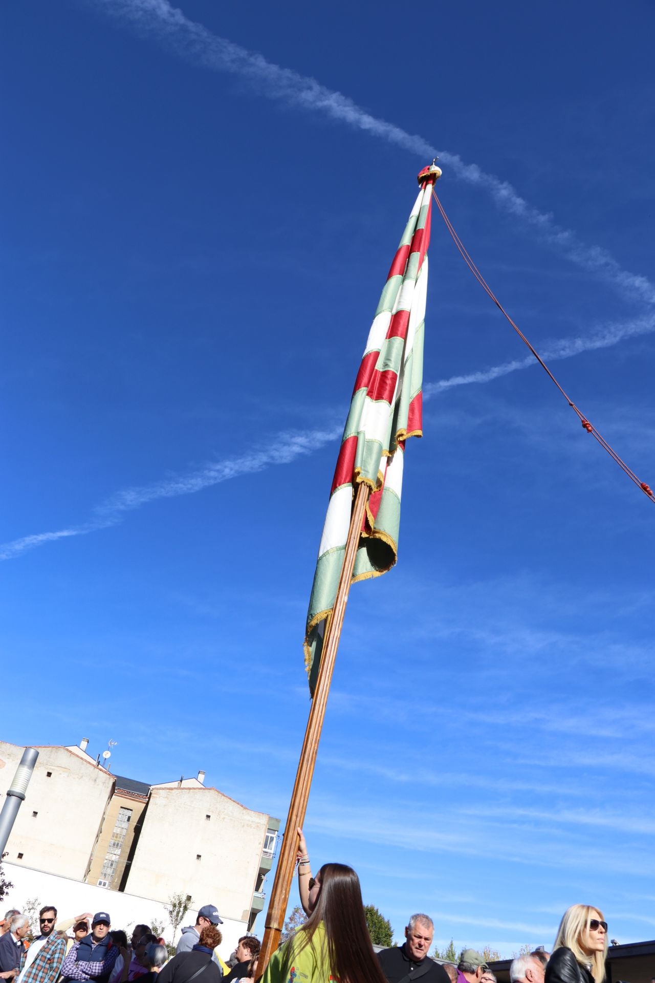 Pendones al cielo con el hombro, con una mano o con la barbilla