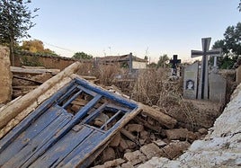 Estado en el que ha quedado el cementerio.