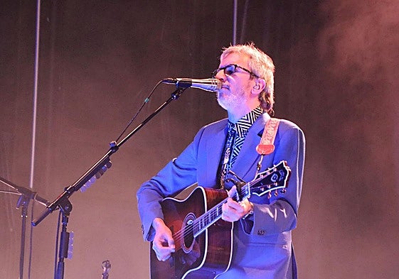 Un instante del concierto de Xoel López en León.