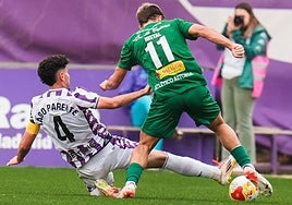 Un lance del duelo del Atlético Astorga ante el Valladolid Promesas.