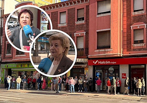 Colas y algunos pensionistas leoneses que buscaban plaza del Imserso.