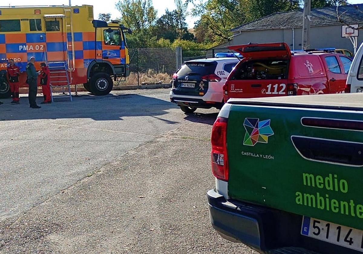 Vehículo del puesto de mando avanzado de Protección Civil.