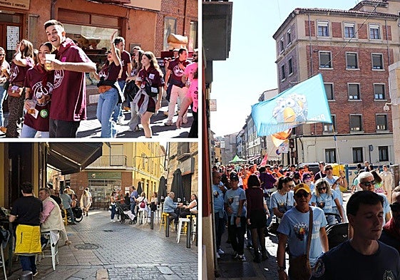 Las calles de León, llenas en el puente del Pilar.