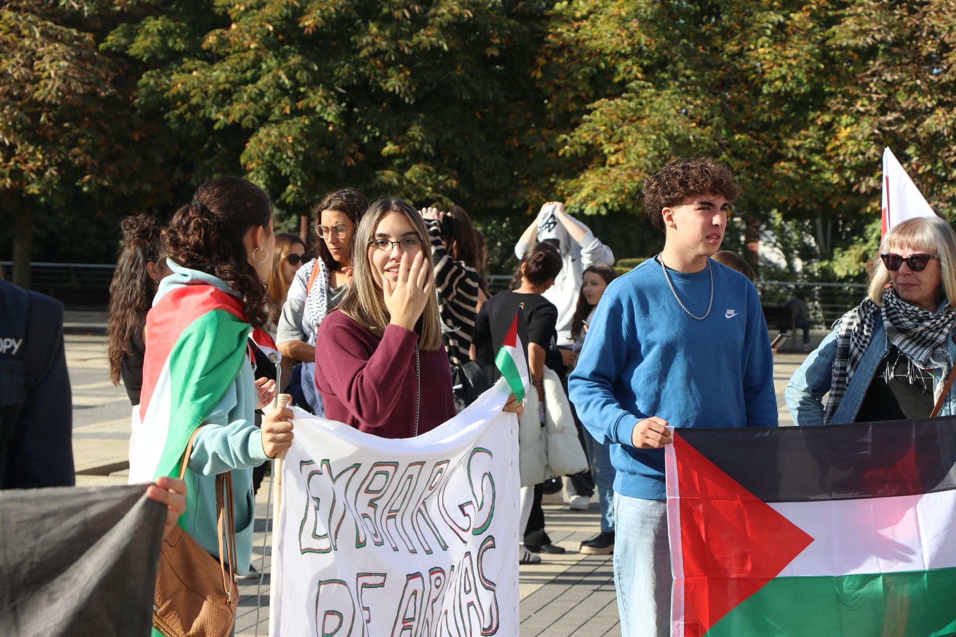 Las imágenes de la manifestación por Palestina en León
