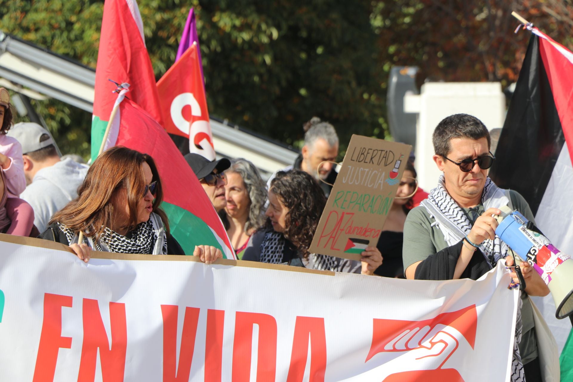 Las imágenes de la manifestación por Palestina en León