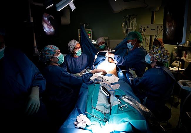 Un momento de la cirugía.