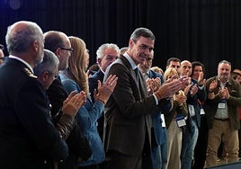 Pedro Sánchez, este 14 de octubre en Ponferrada.