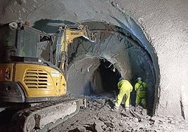 Trabajos en el interior de los túneles.