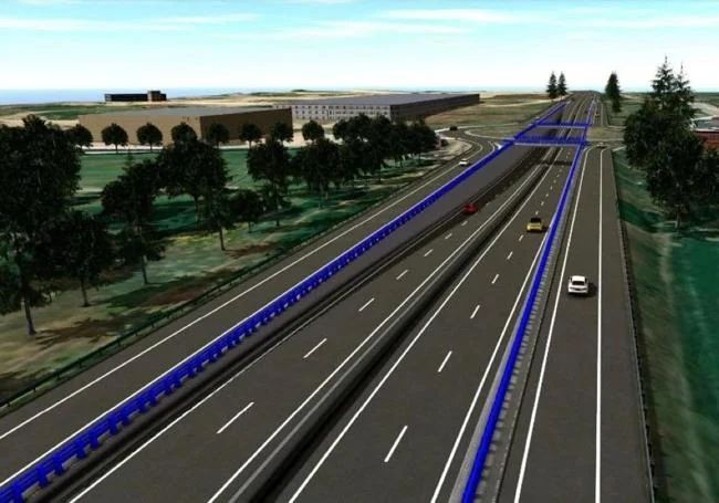 Recreación del proyecto del soterramiento en el cruce de La Granja.