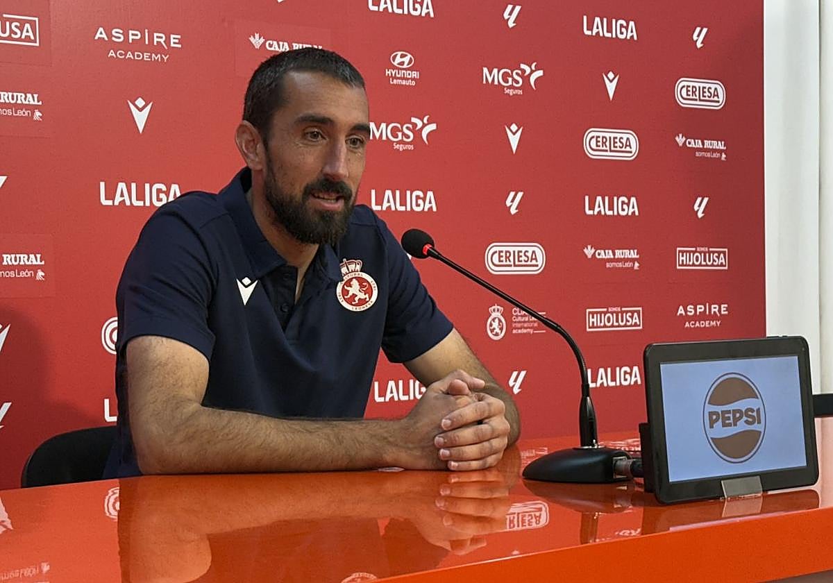 Sergi Maestre, en la sala de prensa del Reino de León.