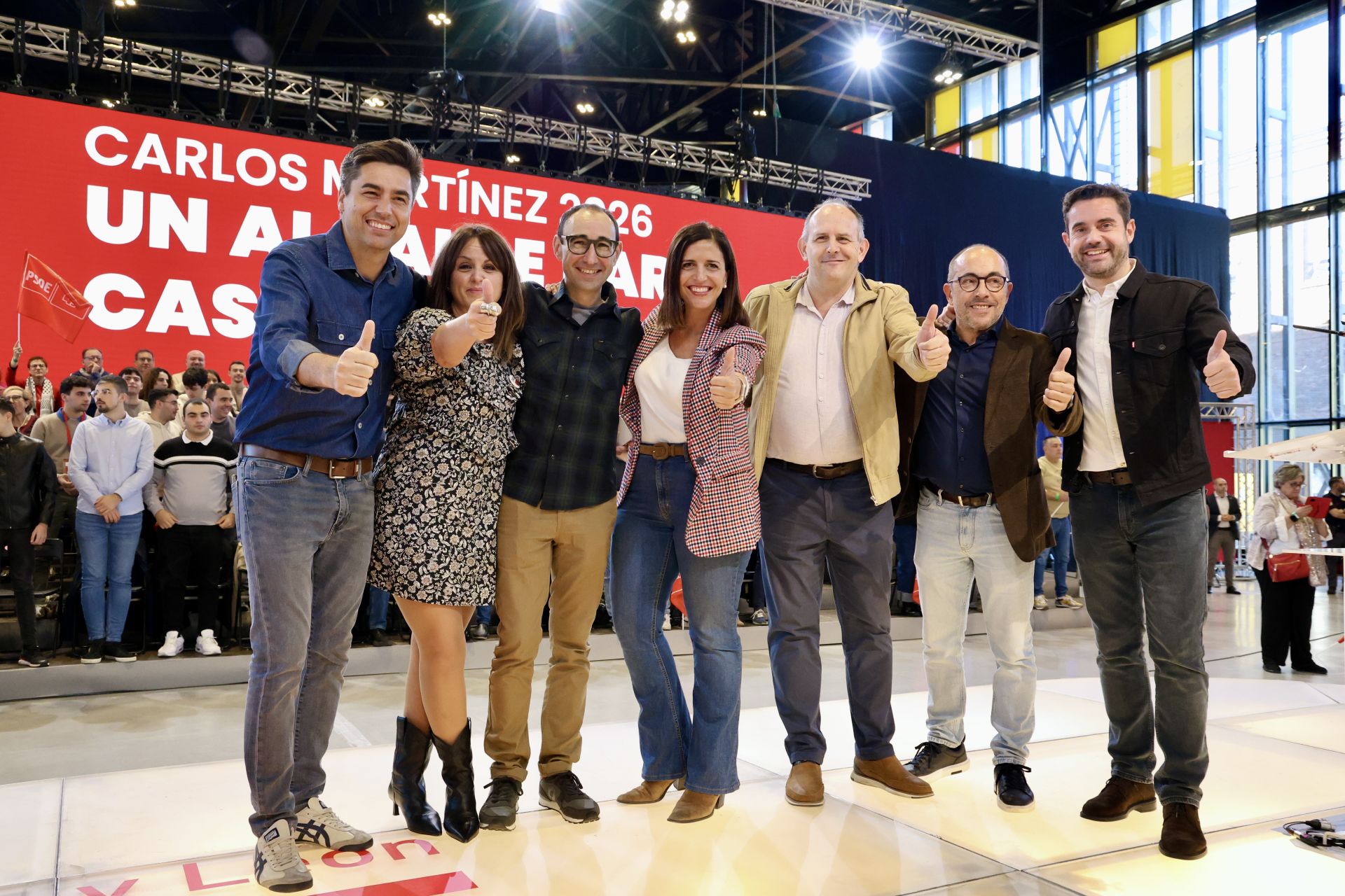 El acto del PSOE con Sánchez en León, en imágenes