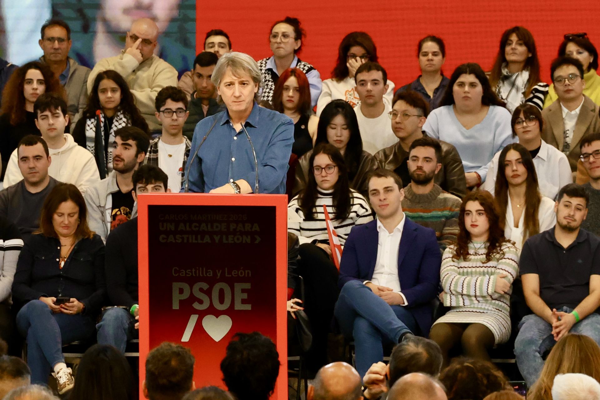 El acto del PSOE con Sánchez en León, en imágenes