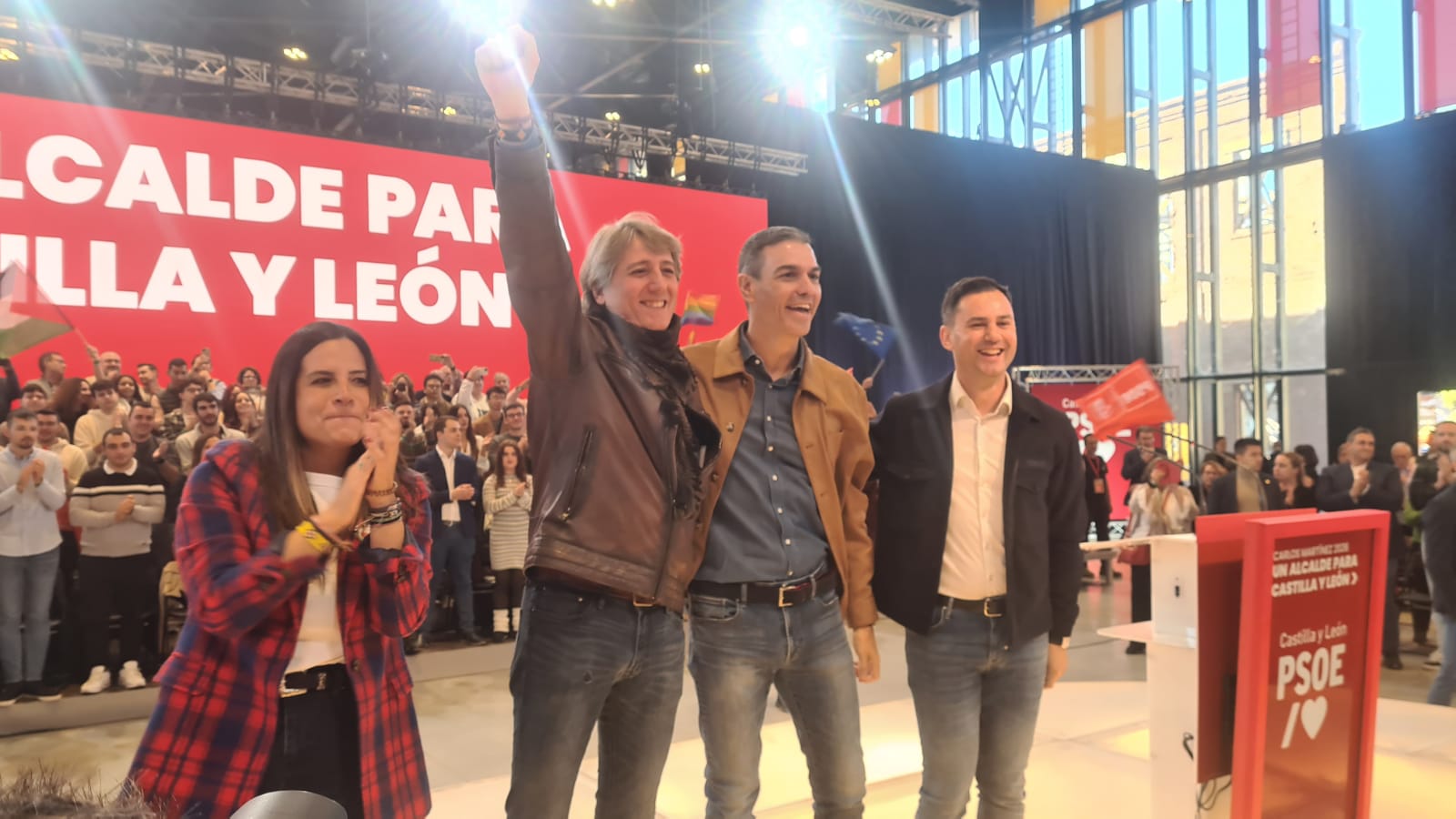 Las imágenes del acto de Sánchez con el PSOE en León